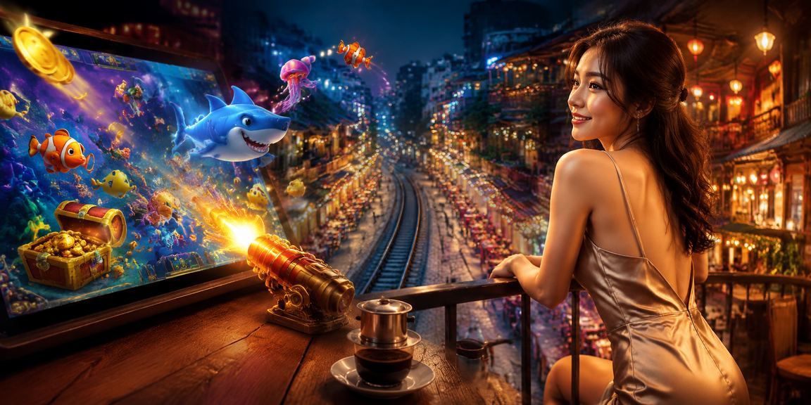 Không khí giải trí tại Hà Nội với trò chơibắn cá và cà phê buổi sáng